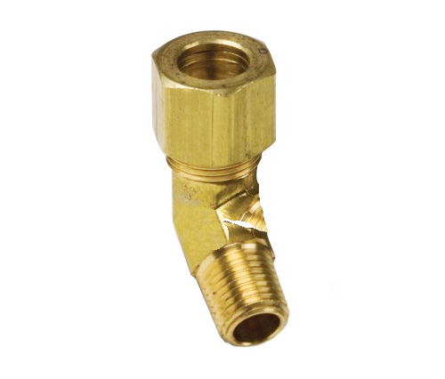 79# Raccordi di compressione in ottone 45 ° maschio gomito