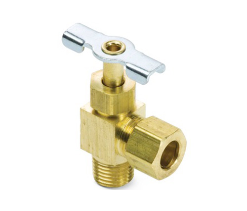 Valvola ago angolare di compressione in ottone DC-110